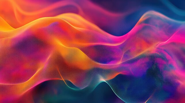 Abstract background with resonance waves in vibrant hues, offering a modern and dynamic design for digital and print media.