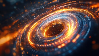 Poster - Illuminated Quantum Computing Core - Abstract Futuristic Technology Concept