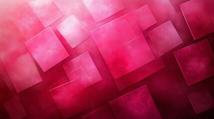 Aufkleber - Abstract design featuring various shades of red and pink squares in a foggy atmosphere for contemporary art or background use