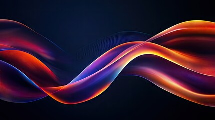 Poster - Abstract modern wave background with vibrant gradients and sleek, flowing curves, creating a visually appealing and dynamic design for media use.