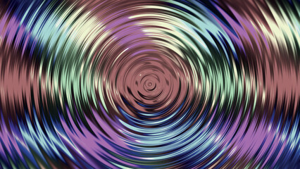 Poster - Colorful concentric neon circle. Multicolor RGB swirl background. Neon futuristic abstract magic circle. Spiral illustration. Wavy pattern. Vector illustration.