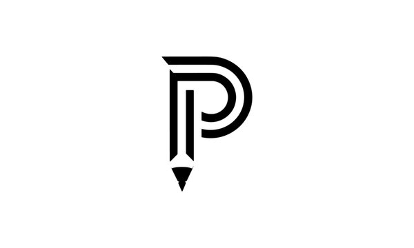 Creative P Letter Logo Design Fully Vectorized Editable.
