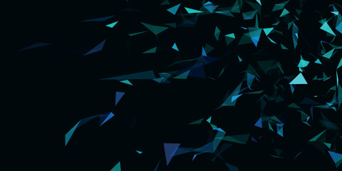 Poster - Abstract background with connecting dots and lines. Network connection structure. Data technology and scientific illustration. Plexus effect. 3D vector illustration