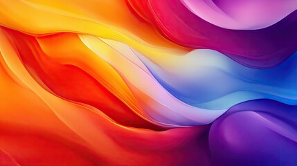 Poster - Colorful abstract background with dynamic movement and blending hues, providing a vibrant template for creative and design purposes.