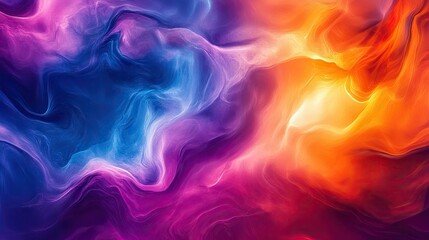 Poster - Colorful abstract background with dynamic movement and blending hues, providing a vibrant template for creative and design purposes.