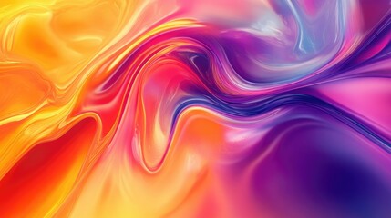 Poster - Colorful, moving abstract background with a dynamic effect, showcasing fluid patterns and gradients for use in creative design templates.