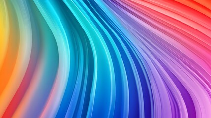 Poster - Abstract background with bright, colorful, curved lines.