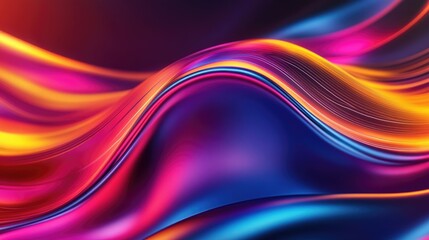 Fototapete - Dynamic resonance wave patterns in an abstract background, featuring vibrant colors and fluid shapes for a high-tech aesthetic.