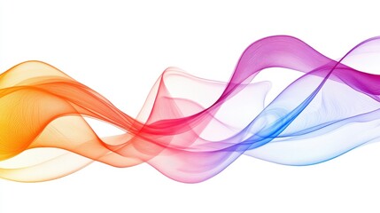 Poster - Dynamic wave lines in bright colors, set against a white background. Ideal for abstract, modern business designs and cover art.