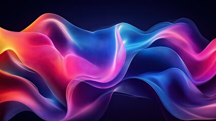 Poster - Elegant and colorful resonance wave design with fluid motion and smooth gradients, ideal for tech and creative visual projects.