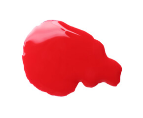 Poster - Blot of red printer ink isolated on white, top view