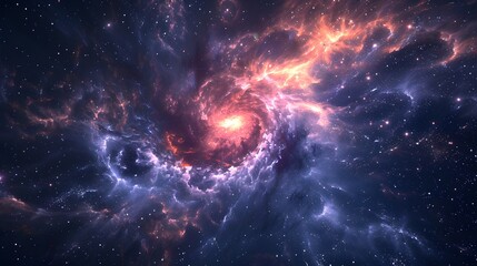 Aufkleber - A dramatic depiction of two galaxies colliding in deep space, with streams of stars and gas being pulled together by gravitational forces. 