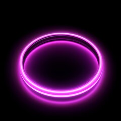 Poster - This vibrant pink neon circle design is perfect for retro bar signs, captivating digital art, or magical themes. Its ideal for lively party decorations that will impress all guests