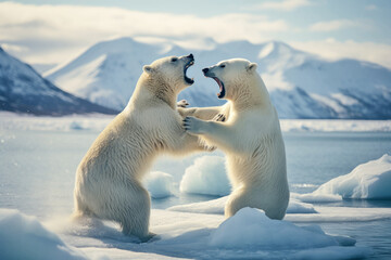 Wall Mural - polar Bear Animal In The Nature Majestic Wilderness