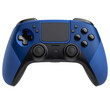 © spotlightstudio - Modern ergonomic gaming controller in black and blue with analog sticks, D-pad, touchpad, and matte finish for non-slip grip, sleek design, generative ai