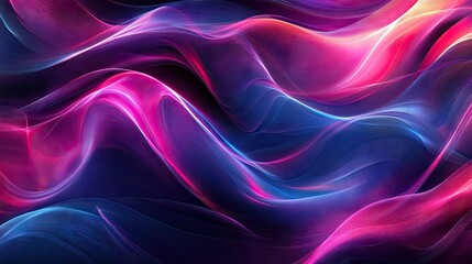 Fototapete - Modern abstract wave background with energetic curves and sleek design, perfect for high-tech and creative visuals in digital and print formats.