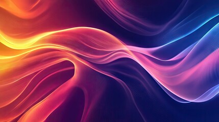 Poster - Modern dynamic wave background with flowing, vibrant lines and smooth transitions, perfect for contemporary digital and print designs.