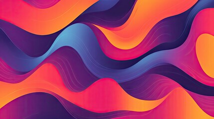 Fototapete - Modern dynamic wave pattern featuring sleek curves and colorful gradients, perfect for creating a visually striking and contemporary design. c5e95432c9c4