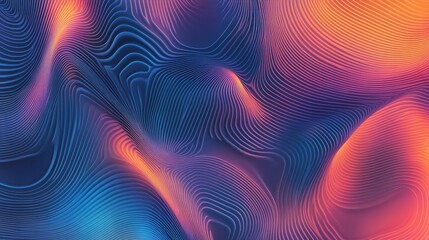 Fototapete - Modern dynamic wave pattern featuring sleek curves and colorful gradients, perfect for creating a visually striking and contemporary design. c5e95432c9c4