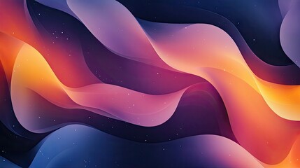 Poster - Modern wave pattern with sleek, vibrant curves and smooth gradients, ideal for adding a dynamic and contemporary touch to design projects.