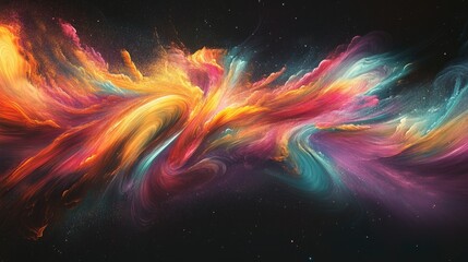 Poster - Moving and blending colorful abstract design, featuring dynamic effects that enhance the visual appeal of design templates.