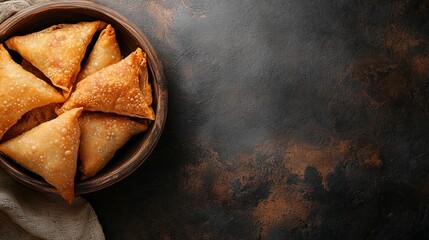 Wall Mural - samosa background concept with copy space