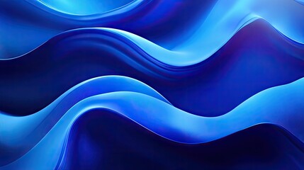 Fototapete - Stylized blue wave design on an abstract background, with varying shades and gradients for a dynamic and fluid appearance.