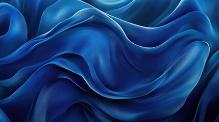 Fototapete - Stylized blue wave design on an abstract background, with varying shades and gradients for a dynamic and fluid appearance.