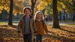 © Mikkeli - children walking in autumn park