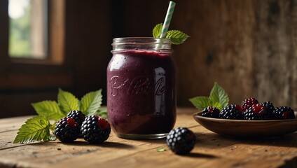 Poster - blackberry smoothie