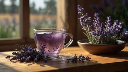 lavender in a glass