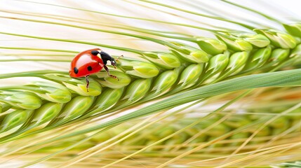 Sticker - green wheat stalks