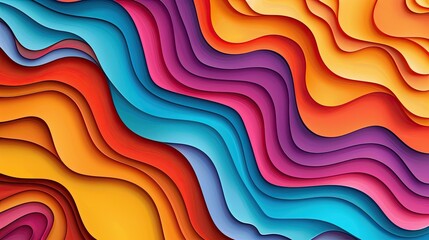 colorful background paper cut style