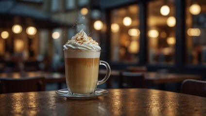 Canvas Print - latte in a glass