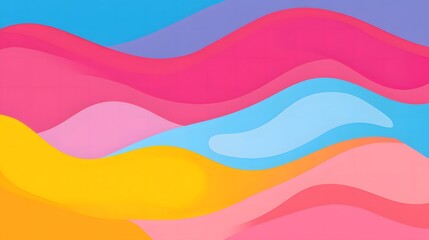 Aufkleber - Abstract Colorful Waves Background