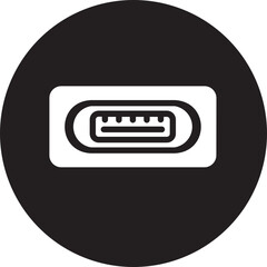 Sticker - usb port glyph icon