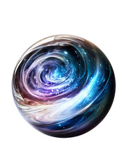Wall Mural - galaxy swirl within marble isolated on transparent background