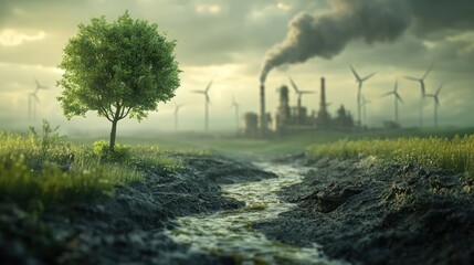 Nature vs. Industry: A Contrasted Landscape