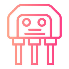 Sticker - transistor gradient icon