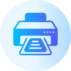 Sticker - printer gradient icon