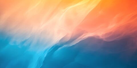 Poster - A captivating blend of deep blue and warm orange in a smooth gradient creates a vibrant abstract background, perfect for various creative design needs across different disciplines