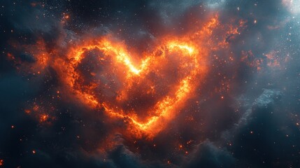 Poster - Fiery Heart in the Cosmos