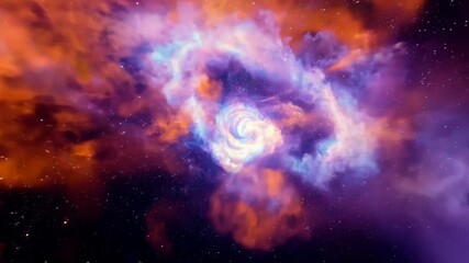 Wall Mural - moving nebulas space travel hyperlapse floating through galaxy stars planet universe cosmic travel o