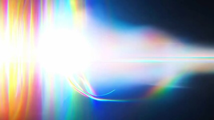 Wall Mural - Abstract Light Refraction Through Glass Prism Creating Rainbow Spectrum on Dark Background