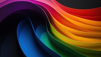 Canvas Print - Abstract Rainbow Swirls