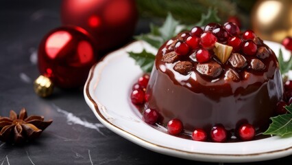 British cuisine dish: Christmas pudding.