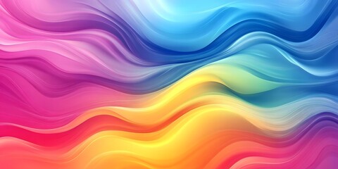 Wall Mural - A colorful background with wavy lines
