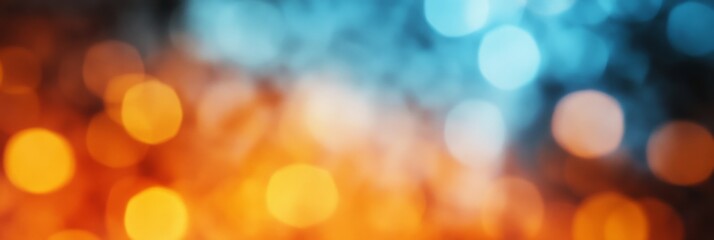 Poster - This piece showcases a stunning abstract design with a vibrant blue and orange gradient and a blurred bokeh effect, perfect for artistic projects and creative visuals that enhance appeal