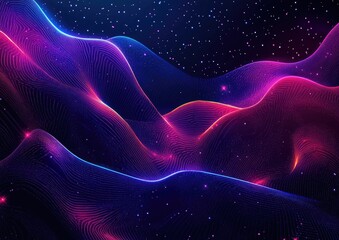 Abstract illustration depicting a cosmic space background in a line art style