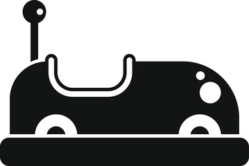 Poster - Kid electric car toy with remote control icon, simple style, isolated on white background